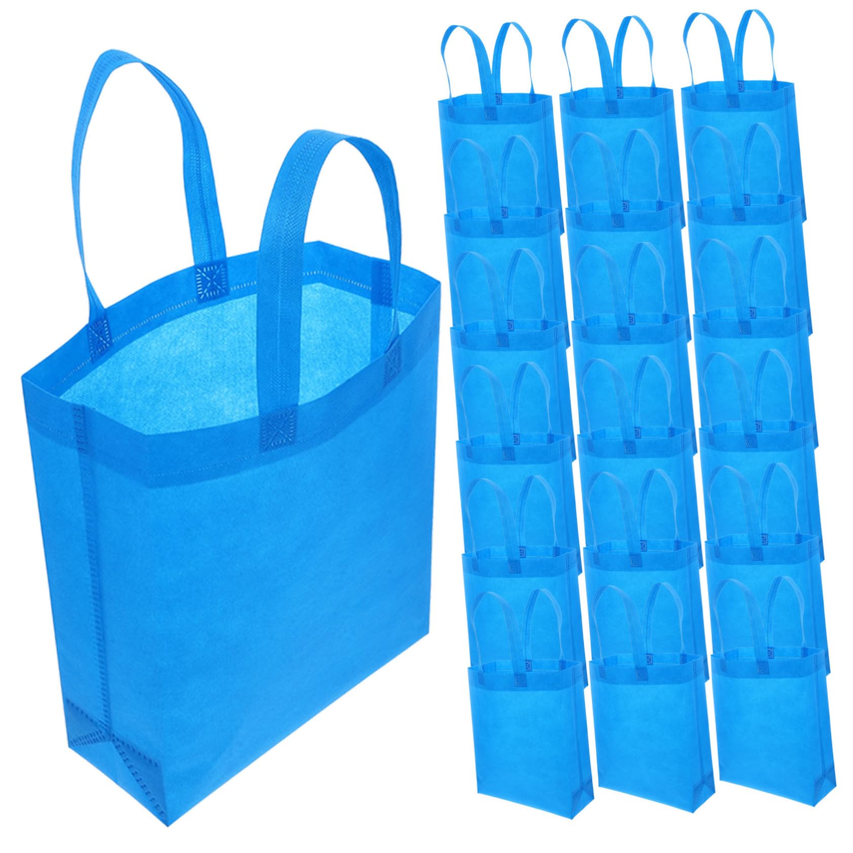 Sac réutilisable non tissé Healvian bleu ciel 25x30 cm pour courses et emballage