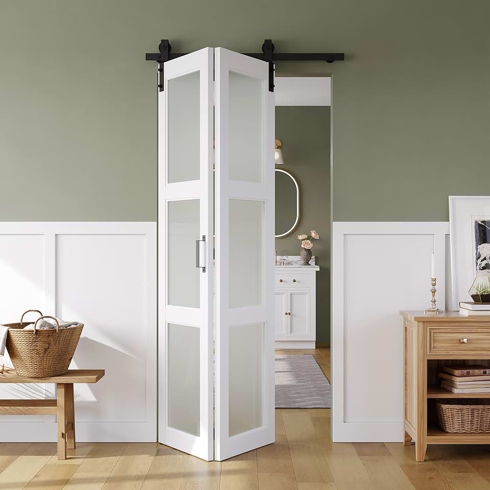 Clean White Frosted Door