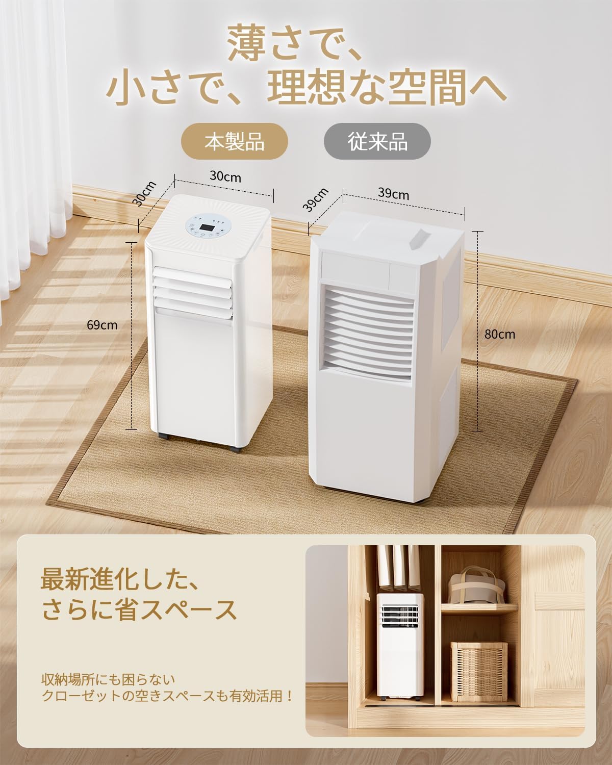 Amazon | Brehobo スポットクーラー 家庭用 スポットエアコン 工事不要