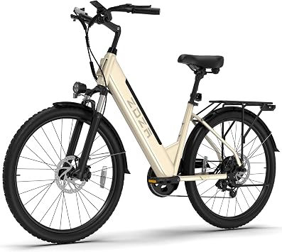 ZDZA Electric Bike for Adults, 1000W Peak Motor, 60 Miles 22Mph Electric Bike, 26" Commuter E Bikes with 48V 10.4Ah Removable Battery, Step-Thru Ebike, Adjustable Stem, 7-Speed & Front Suspension