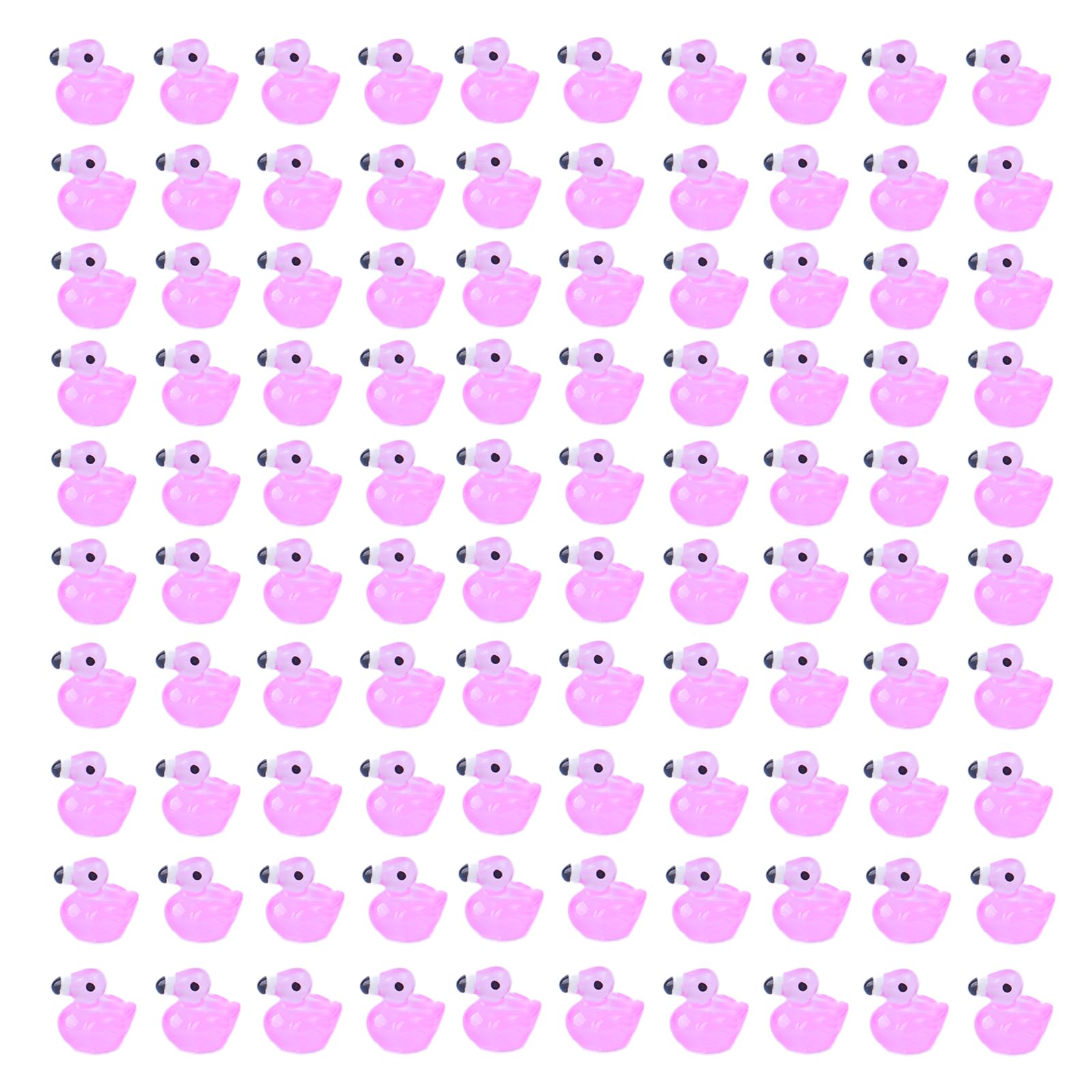 100 Pcs Mini Resin Flamingo Ducks Flamingo Animals Figurines Cute Tiny Flamingo Ornament Micro Garden Cake Topper Landscape Aquarium Dollhouse Decor for Christmas Accessories, Pink