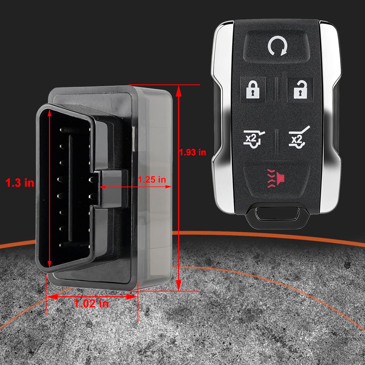 DIY Key Fob Remote Replacement Fits for 2015 2016 2017 2018 2019 2020 Chevy Tahoe Suburban GMC Yukon Keyless Entry Remote M3N-32337100 (Pack of 2)