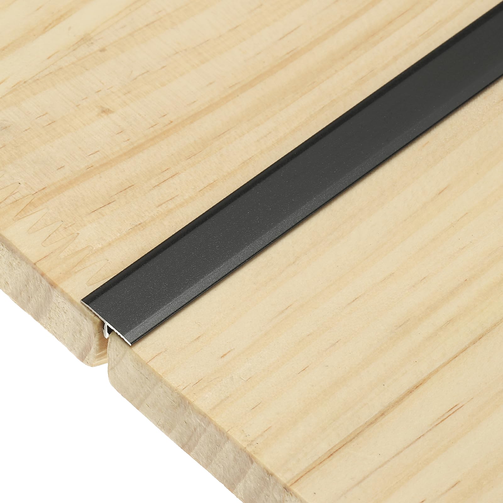 sourcing map T-Molding Transition Strips, 9m x 12mm (L x W) Aluminium Alloy Floor Flat Divider Strip Vinyl Flooring Edging Trim for Floor Gaps Doorways, Matte Black