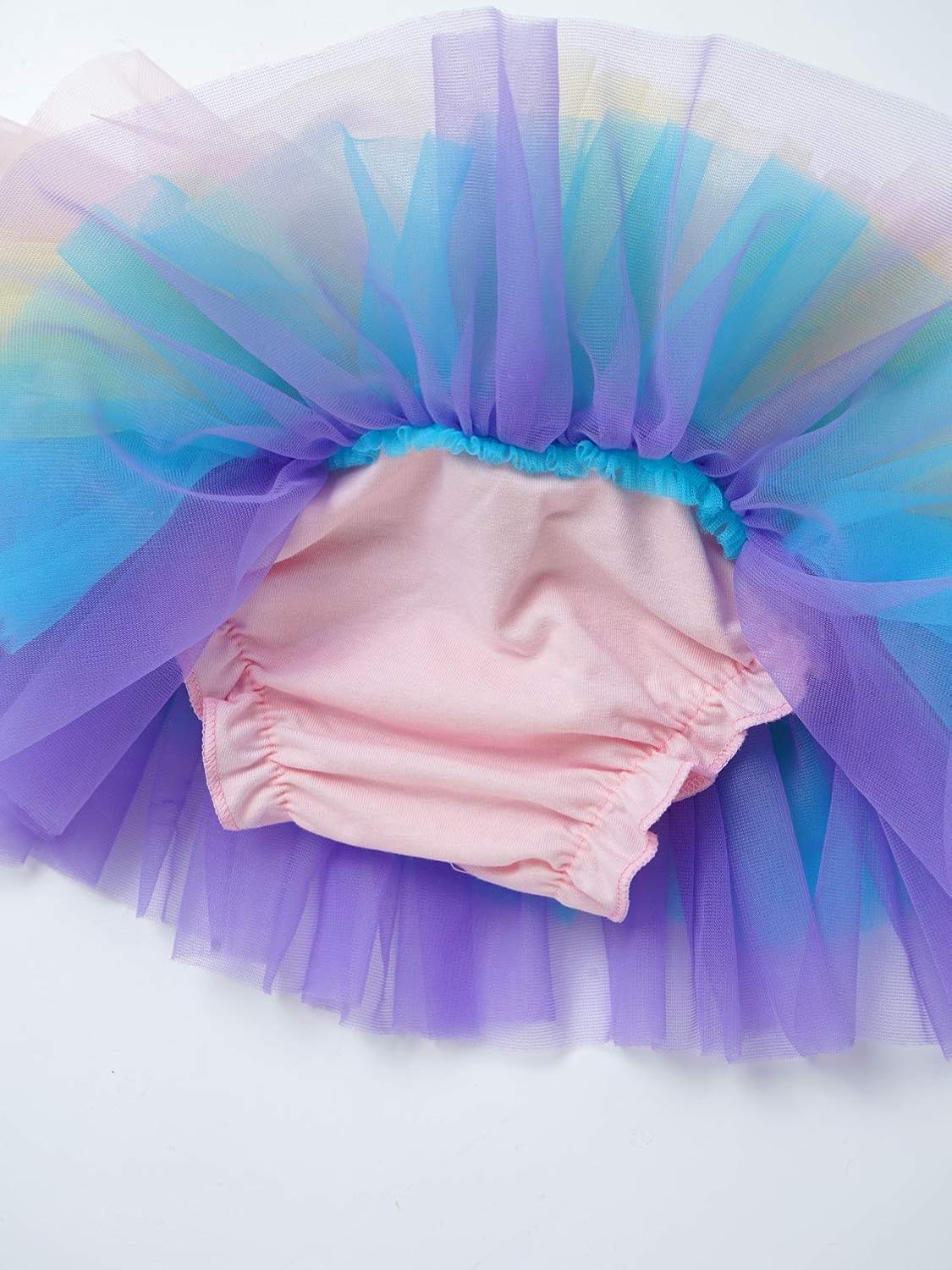 Baby Girls Tutu Skirt Bloomers Diaper Cover Tulle Dress and Flower Headband Set for Birthday Photography