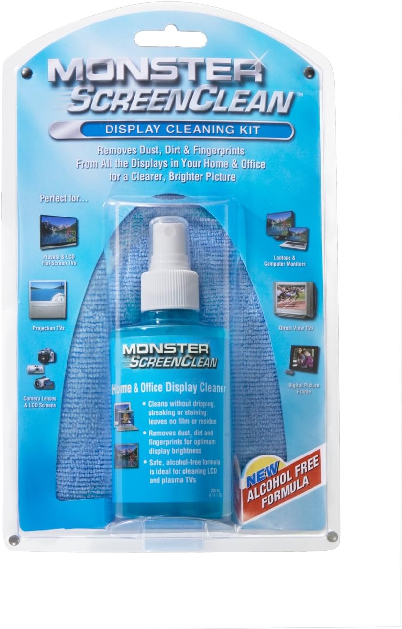 Monster TV CLNKIT Alcohol-Free ScreenClean Kit - Traditional Packaging