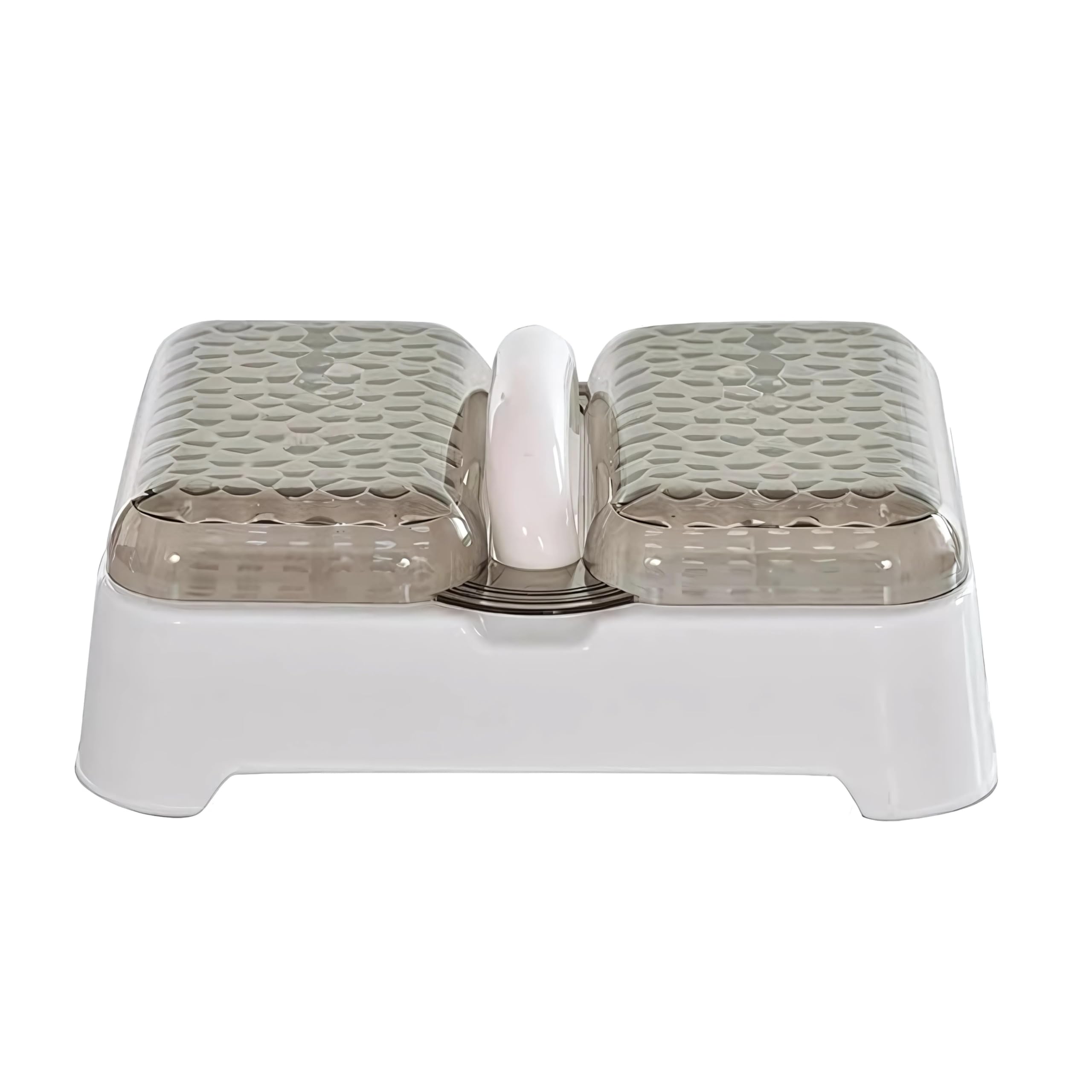 Amazing Wish Plastic Medium Size Double Sealed Drain Soap Dish Tray Holder with Handle & Lid Cover Box Case Soap Holder (Transparent Back & White) (B08CJPQ9JF) Amazon Price History, Amazon Price Tracker