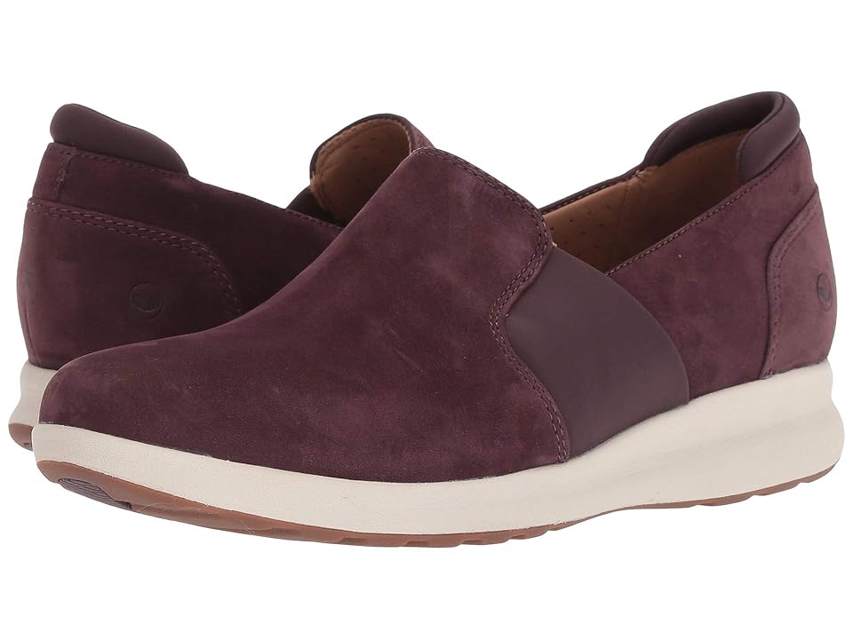 

Clarks Un Adorn Step (Aubergine Nubuck) Women's Shoes, Brown