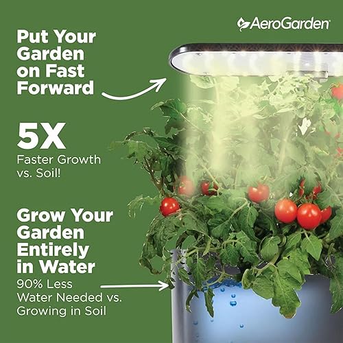 Miniatura 8 de AeroGarden Harvest XL Bundle - Kit de cultivo hidropónico de hierbas para interiores paquete de luces LED de cultivo con enrejado 18 cápsulas de