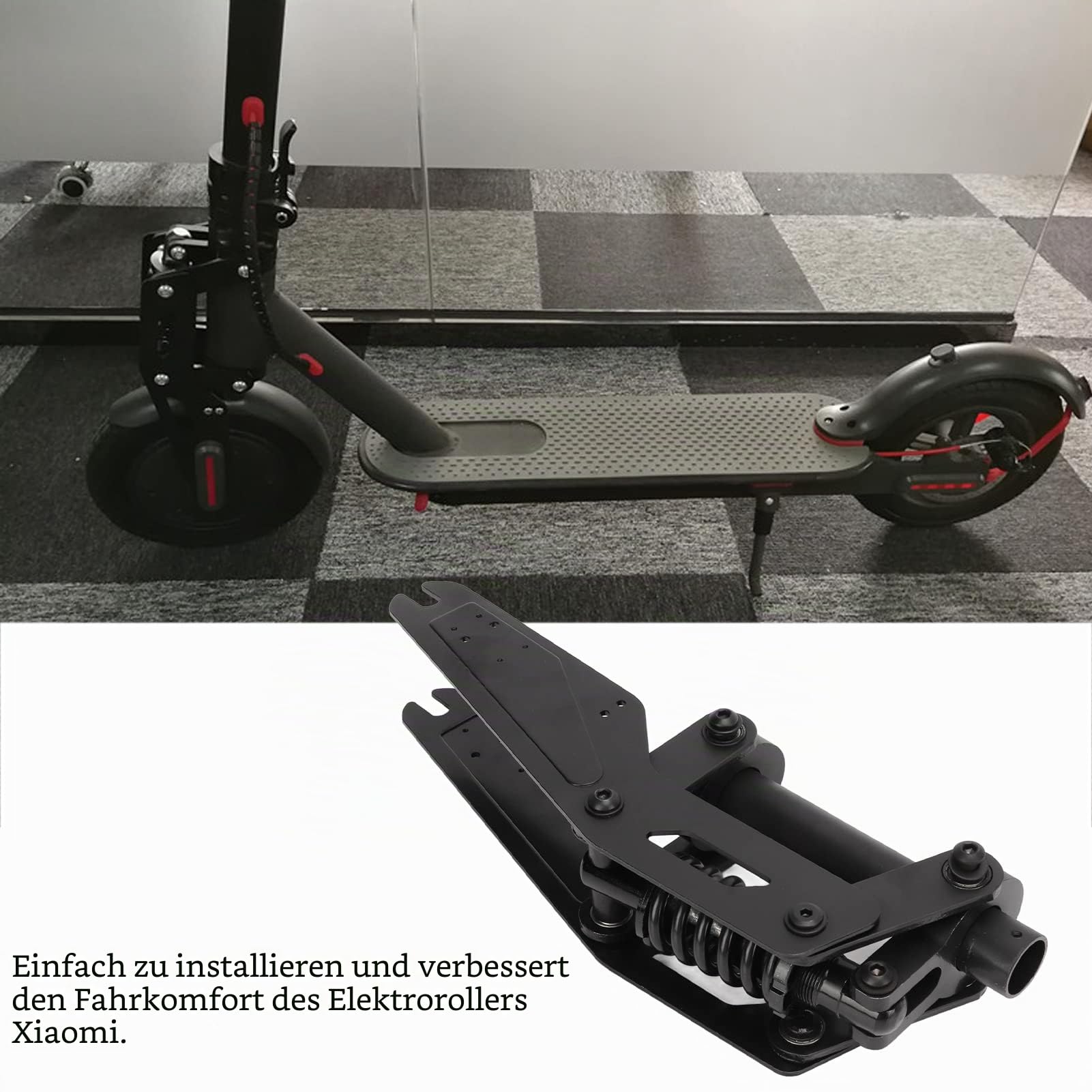BuyWeek E-Scooter Stoßdämpfer für Xiaomi M365, Elektroroller Stoßdämpfer Aluminiumlegierung E-Roller Vibrationsdämpfer Elektroroller Ersatzteile Zubehör