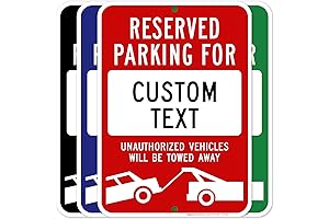 Customizable Parking Signs for Reserved Spaces