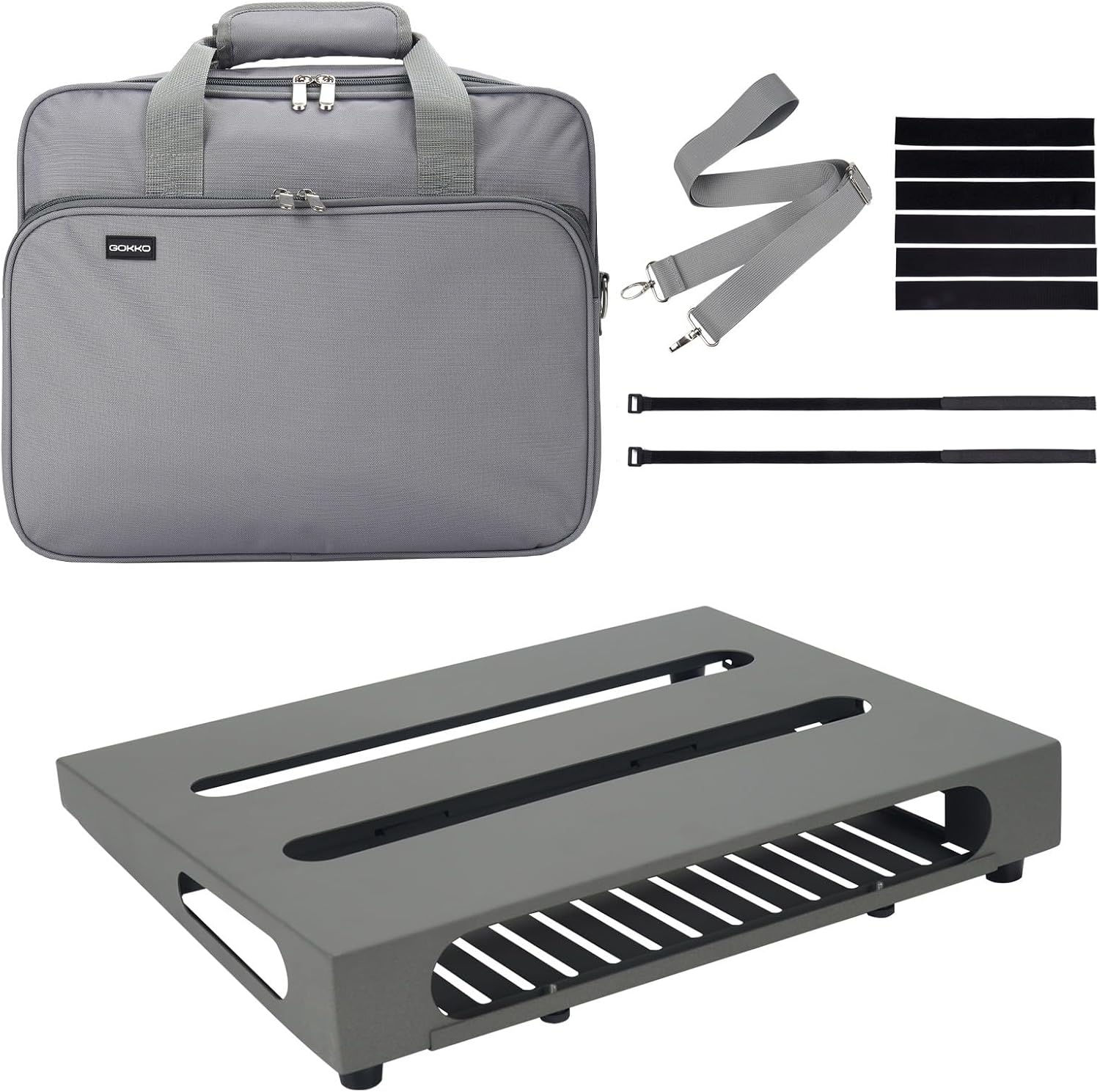 SOYAN 14" x 10.6" Guitar Pedal Board with Power Supply