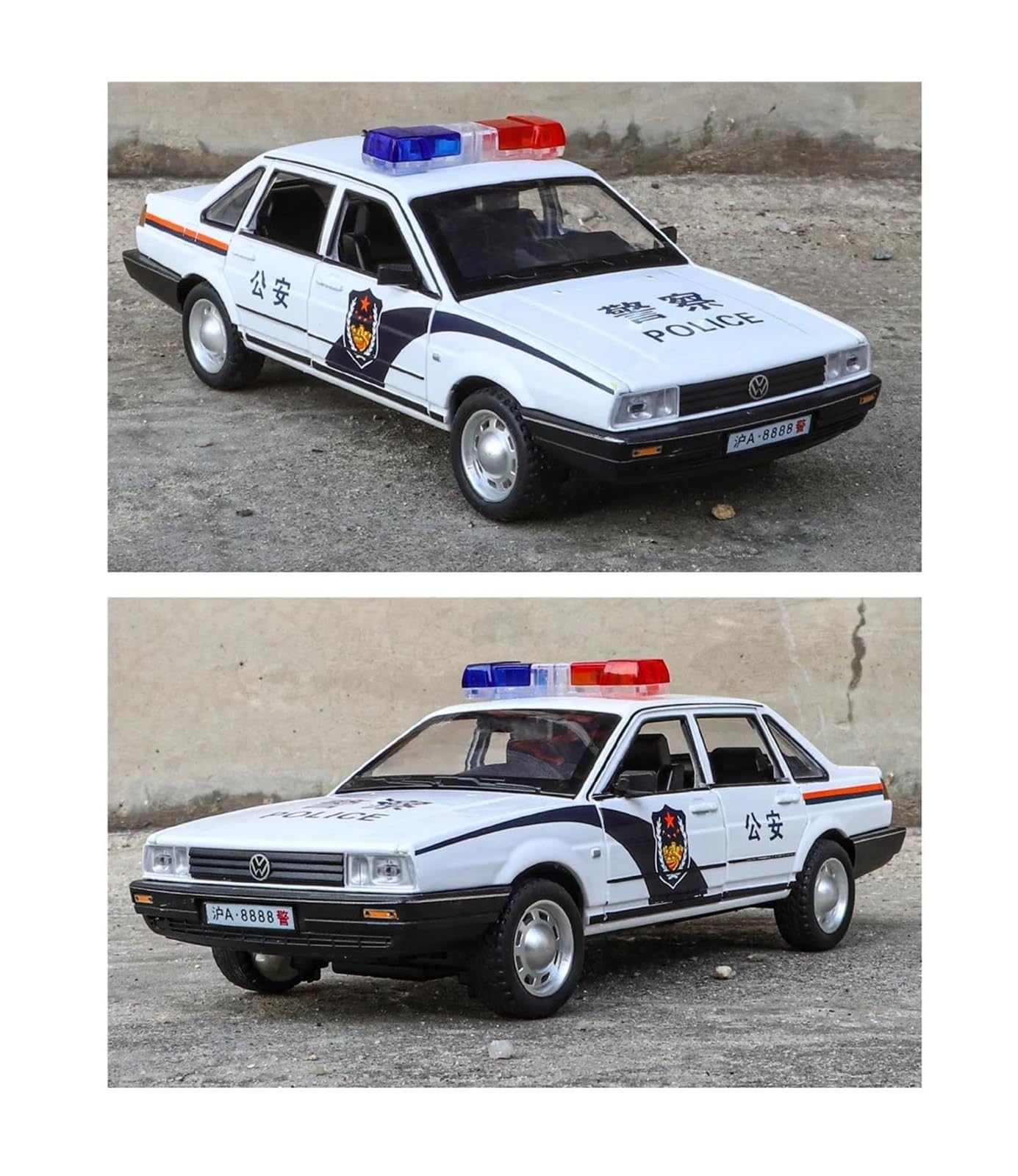 Mini Macchine Giocattolo 1 24 Per Santana Police Classic Model Car Pezzo da collezione esposizione Espositore Macchinine Scala
