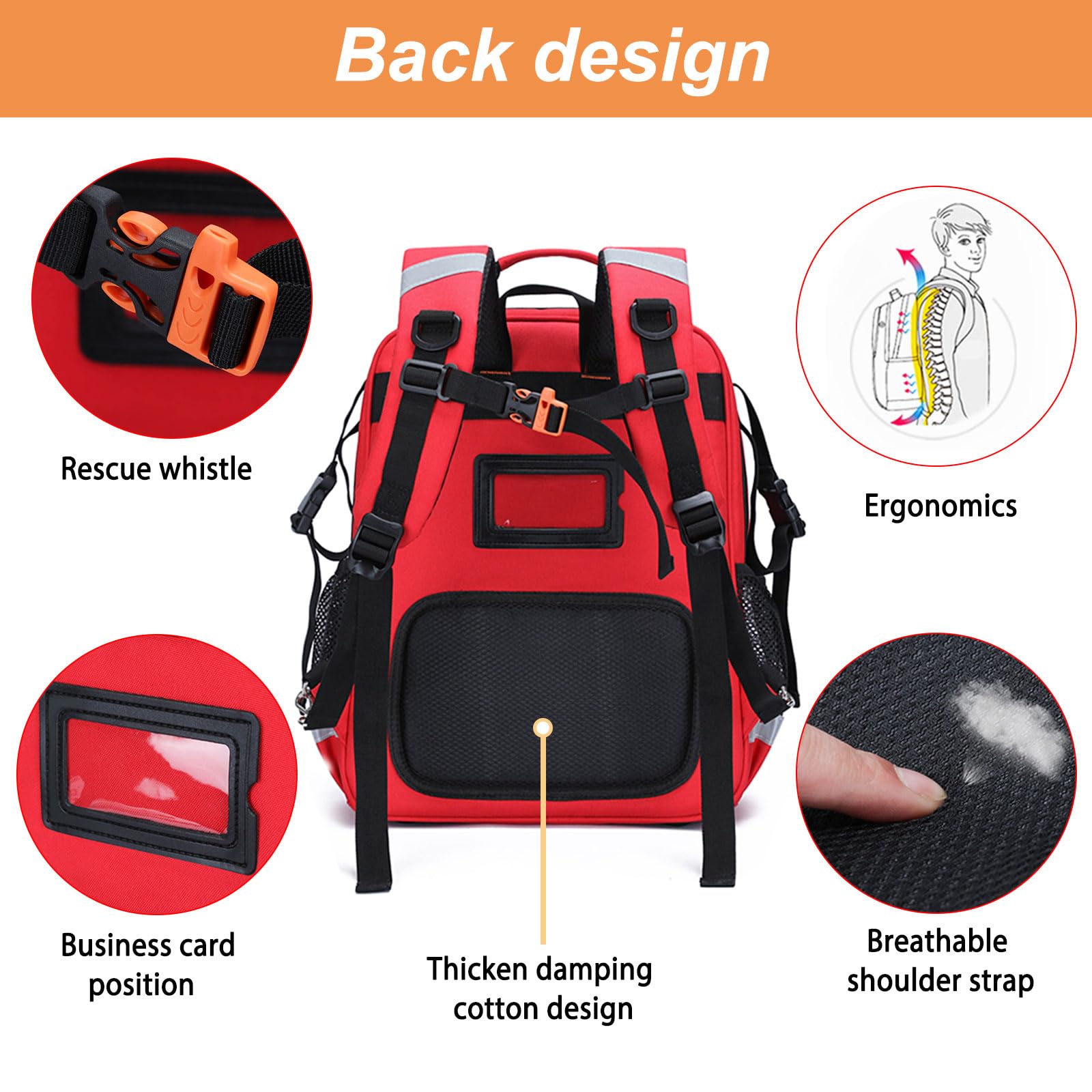 Bolsa de primeros auxilios Mochila médica vacía,Mochila Trauma con Reflectante,Kits de Emergencia Médica para Viajes al Aire Libre Camping