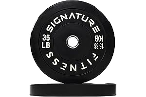 Signature Fitness 2" Olympic Bumper Plate with Steel Hub