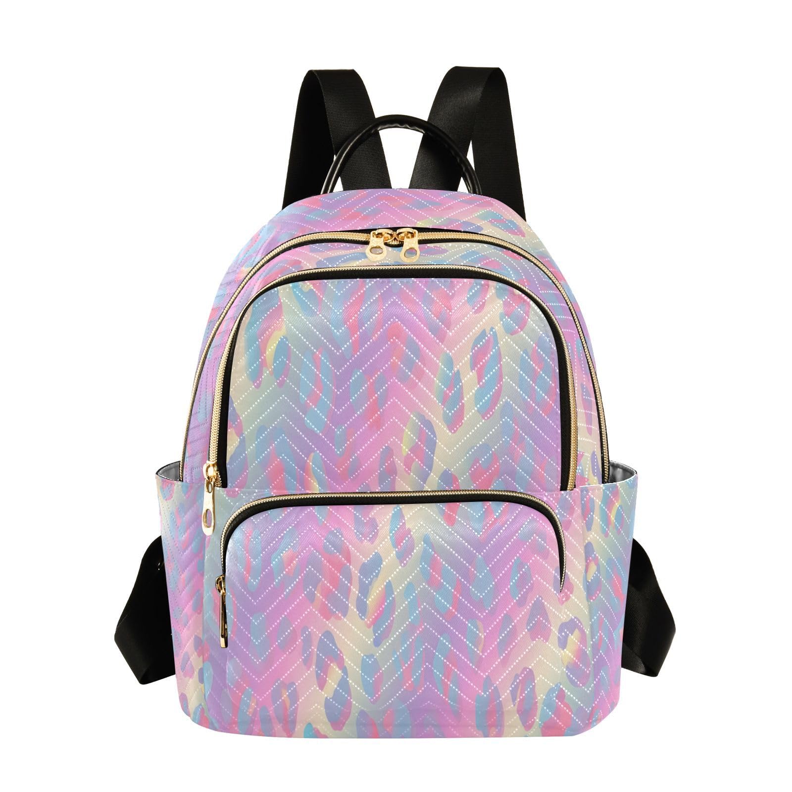 Mini sac à dos matelassé au design moderne et motif léopard unique - 8