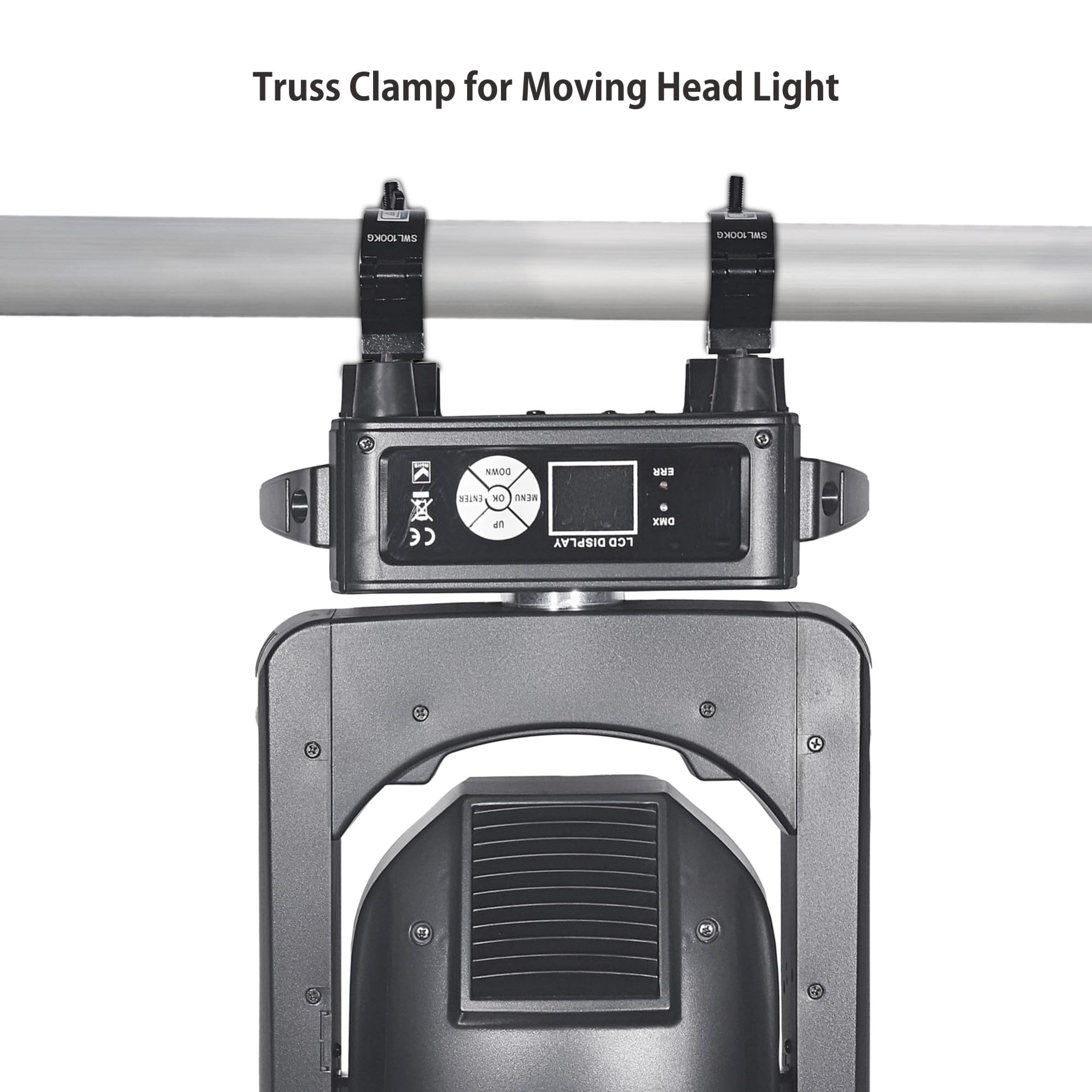 Eyeshot Premium Traversen Klammern Bühnenlichtklemme 50mm 2" Aluminium Lichtklemmen TÜV 100kg 48-52mm Rohr Schwarz