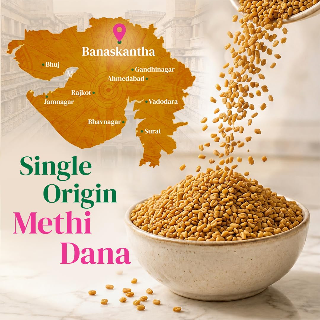 Khetika Whole Methi Dana 200g | Banaskantha Whole Fenugreek Seeds | Preservative free | Rich in Antioxidants. 3