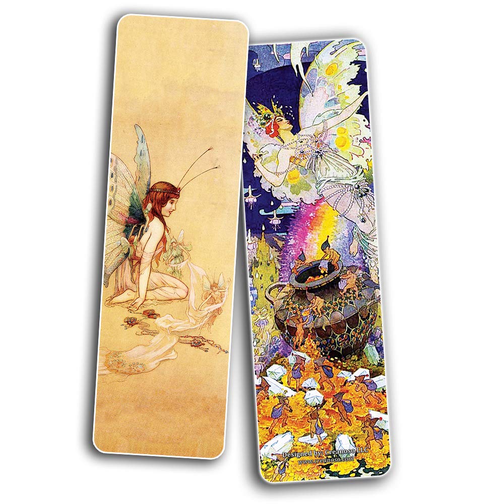 Creanoso Fées Favoris (30-Pack) - Unique Art Impressions Livre Binder - bas de Noël cadeaux pour Bookworms, Hommes et femmes, adolescents - Inspirer Dessins page clip - Cool Lecture Rewards Paquet