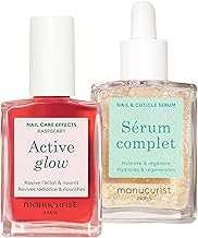 Manucurist Healthy Glow Duo – Strengthening Nail Repair Treatment Active Glow Pink & Complete Serum for Nails and Cuticles – Fortifying Nail Polish – Original Gifts for Women Christmas
