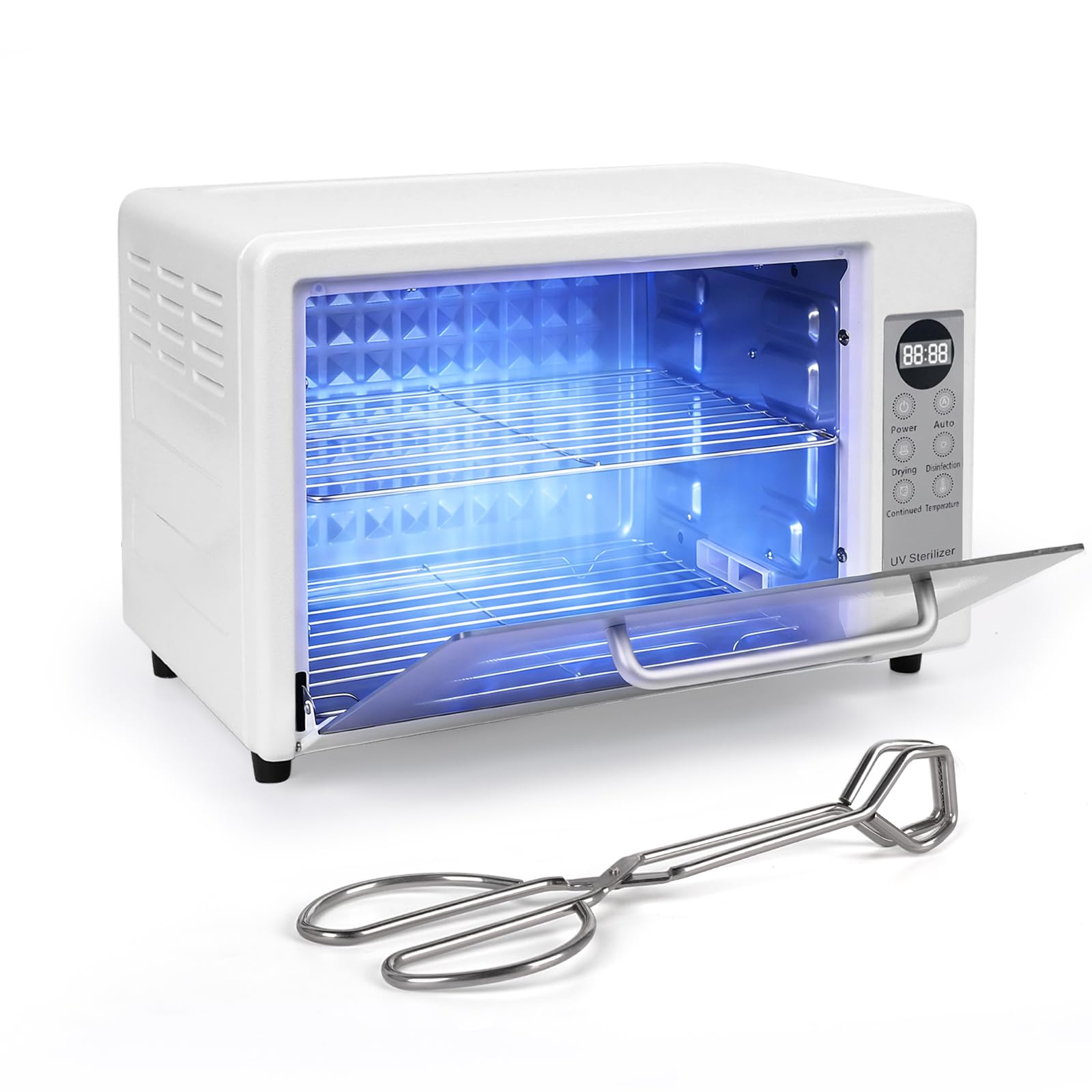 Yofuly - Esterilizador grande de 24 litros para esteticista, esterilizador grande de 24 L para herramientas de uñas, caja de limpieza multifuncional de uñas, gabinete de limpieza de gran capacidad