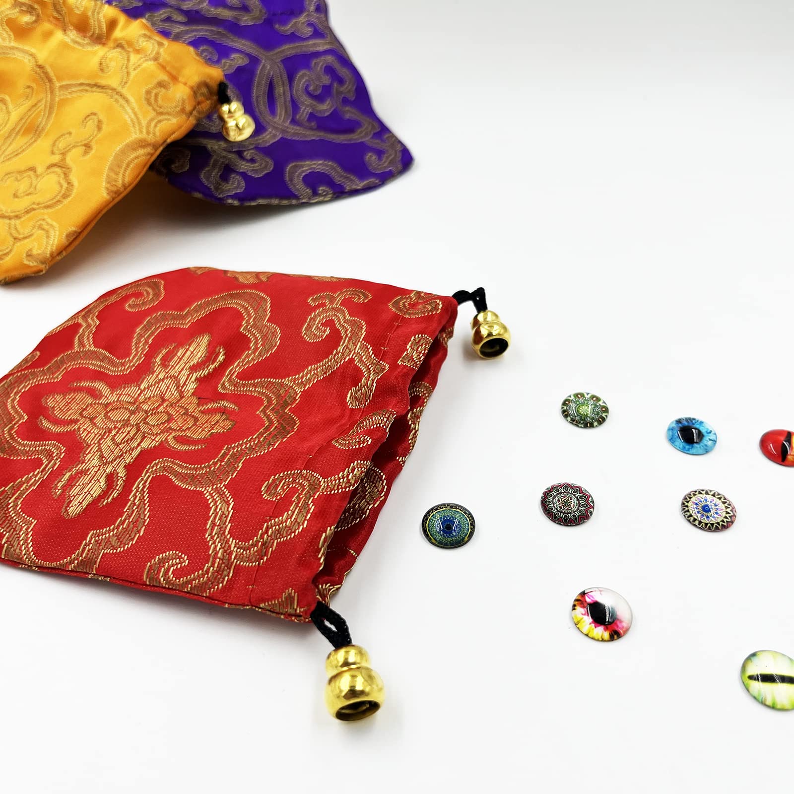 24 Pezzi Borsa per Gioielli con Coulisse Collana di Ricamo Borsa per Gioielli Sacchetto Regalo Piccolo per Collana