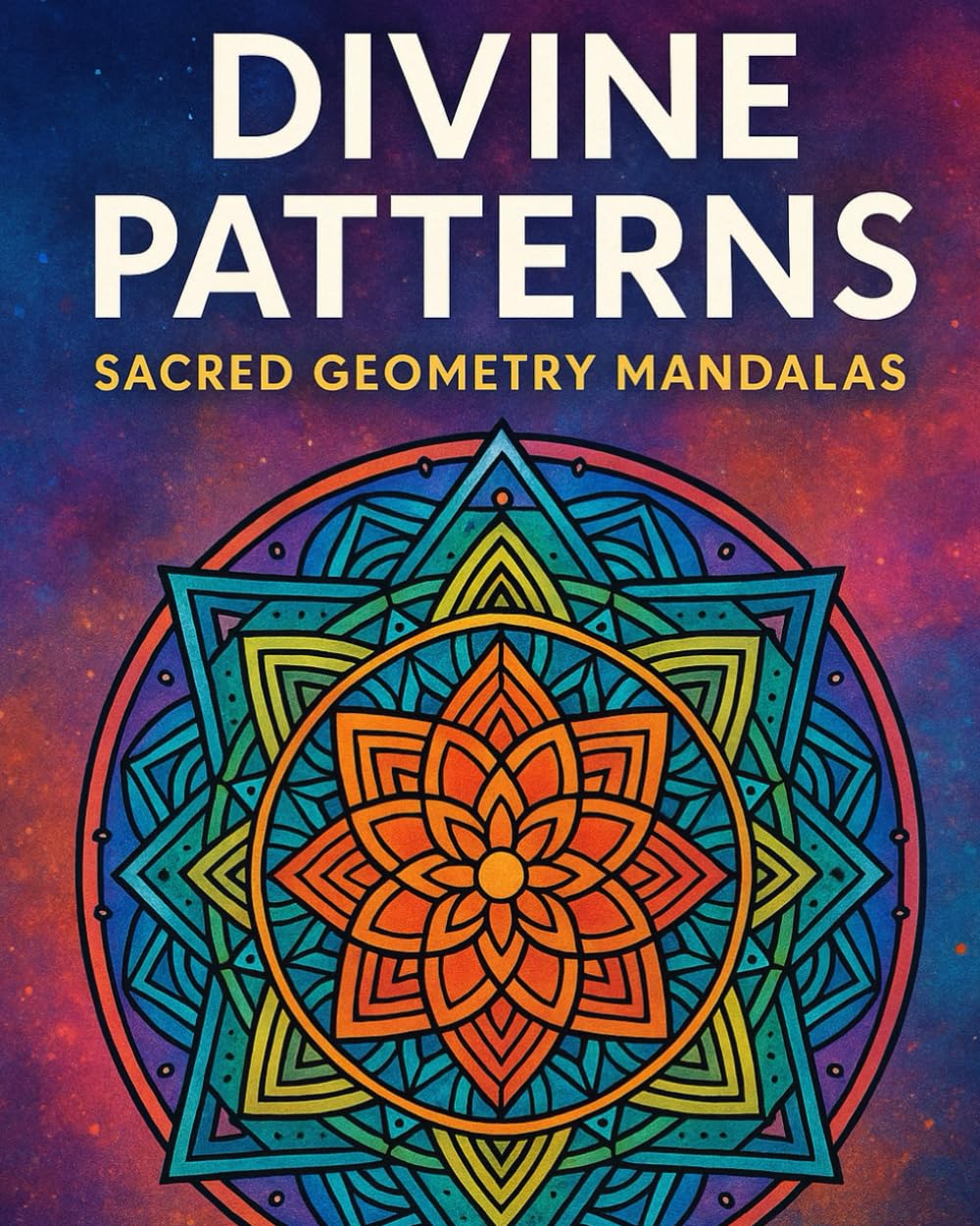 Divine Patterns: Sacred Geometry Mandalas: Relax, Meditate, and Color Intricate Sacred Geometry Designs