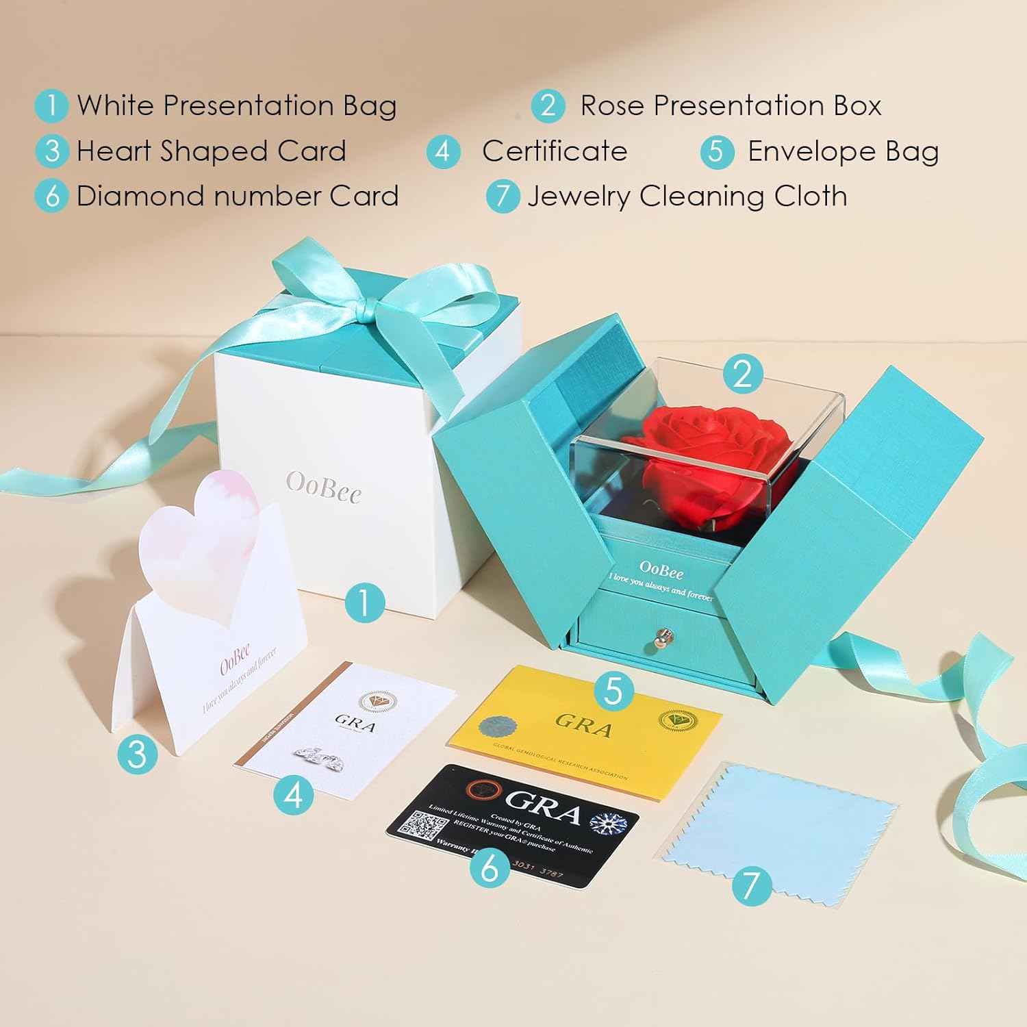 OOBEE Valentines Day Gifts for Her Moissanite Love Heart Pendant Necklaces for Women 925 Sterling Silver with Birthstone Zirconia, Ideal Birthday Anniversary Mothers Day Christmas Jewelry Gifts for Wife Mom Girlfriend - Image 6