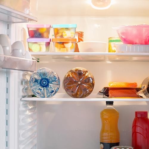 Miniatura 6 de Tanlade 24 recipientes pequeños de 7 onzas con tapas, contenedores de aperitivos para bebés, reutilizables, mini recipientes herméticos de plástico