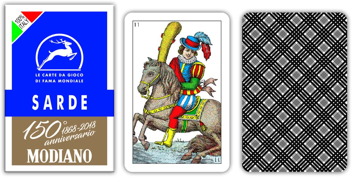 Modiano Sarde Blue 150th Anniversary regional cards