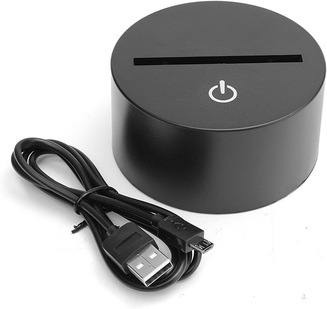 3D LED Lamp Bases for 3D Illusion Night Light,7 Colors Touch Switch
