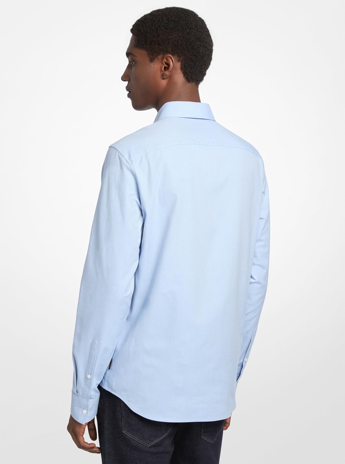 Michael Kors Mens Long Sleeve Stretch Dobby Slim Fit Shirt - Image 2