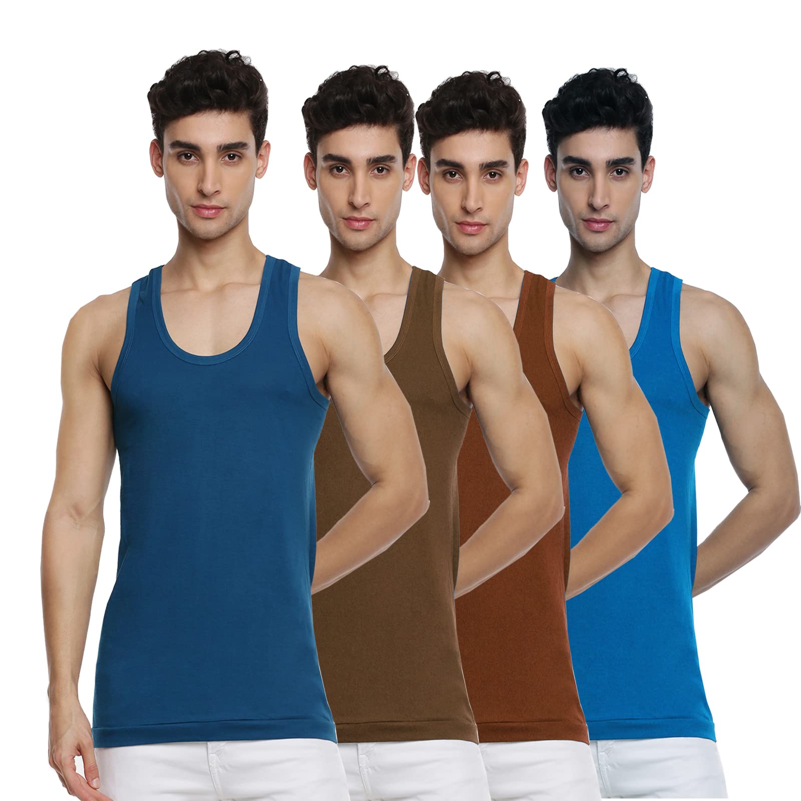 ramraj cotton Men's Western Regular Solid Vest-picture-27