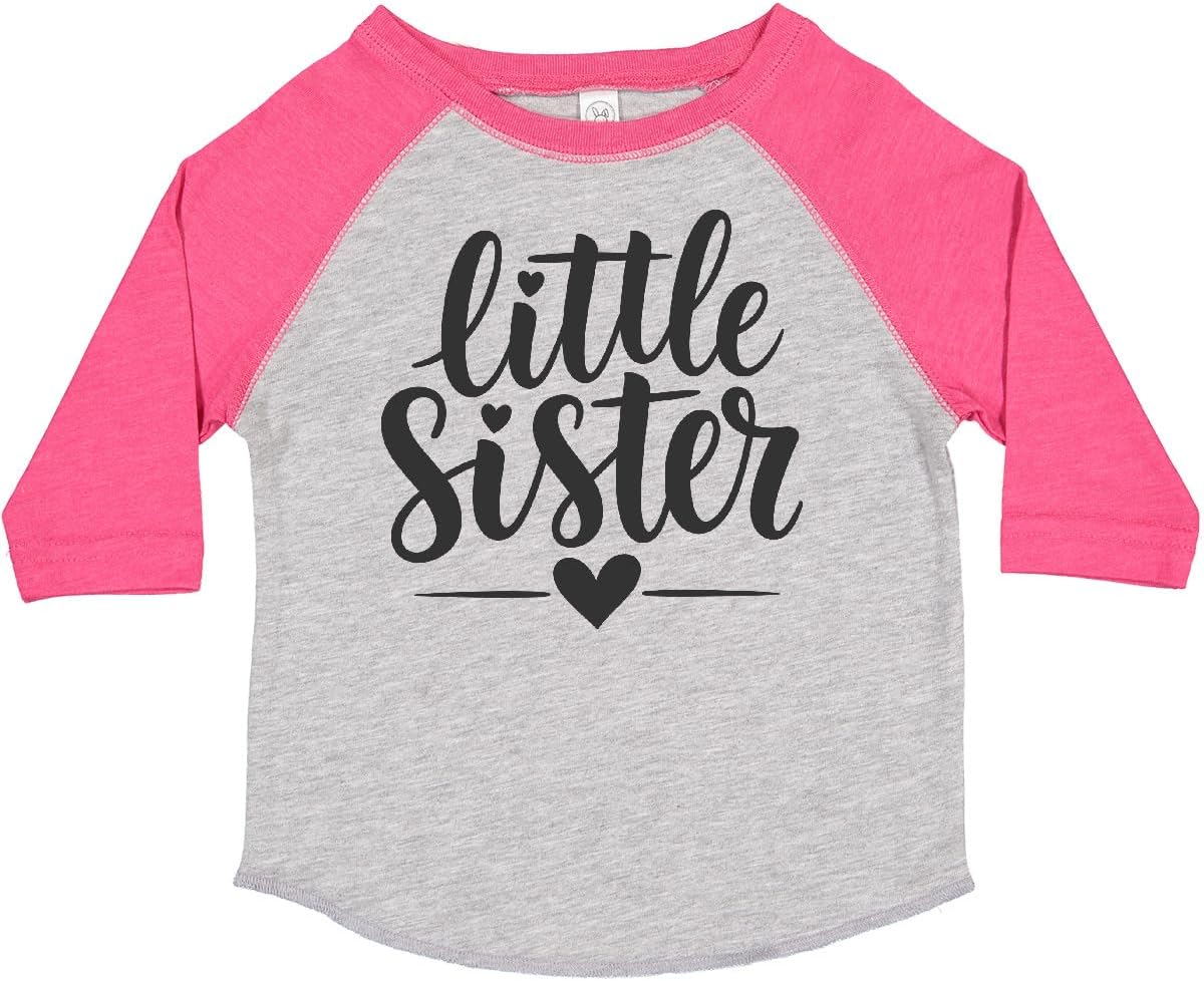 inktastic Little Sister with Hearts Toddler T-Shirt