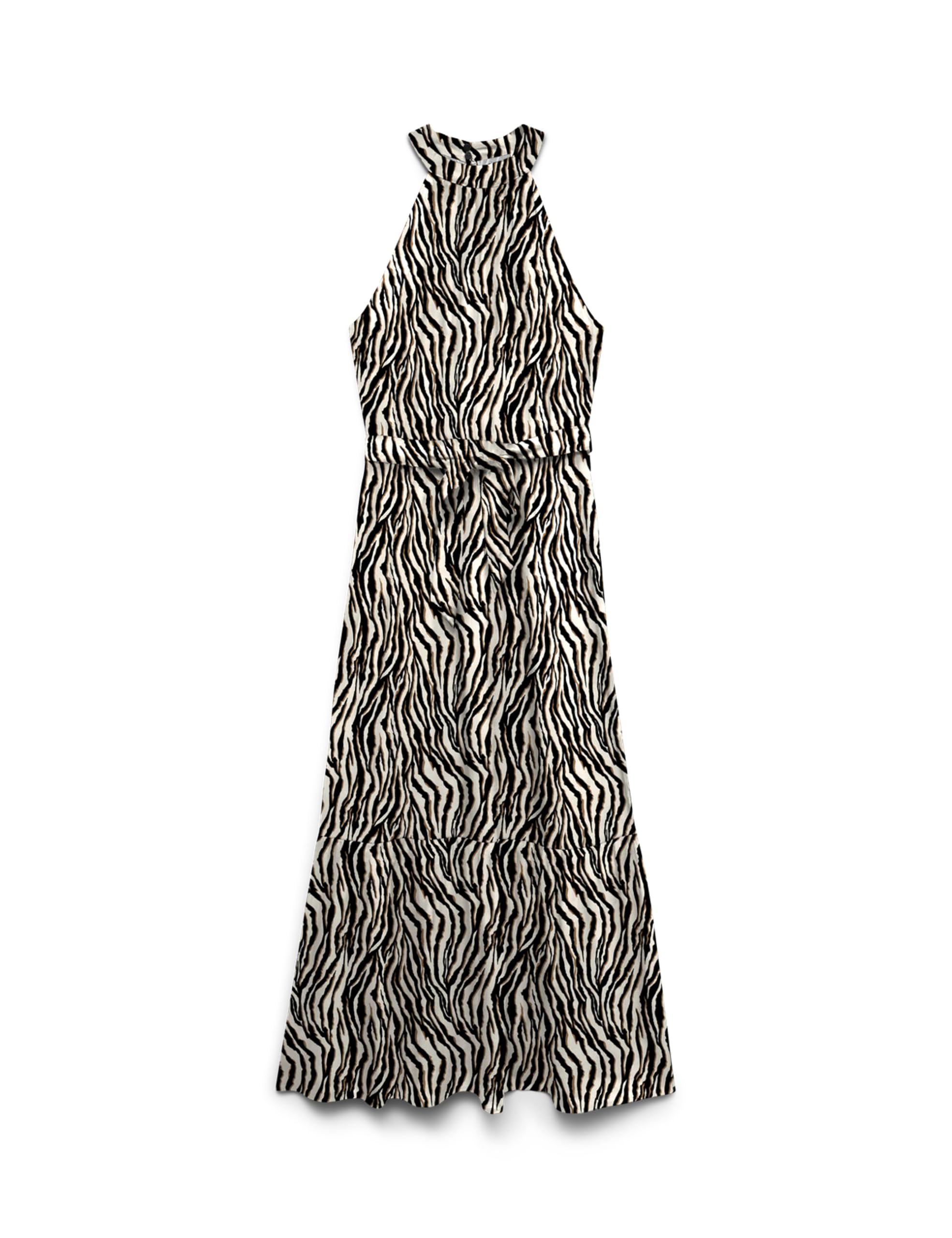 Robe Longue à col Montant Coupe Fluide Confortable Vmeasy Joy S