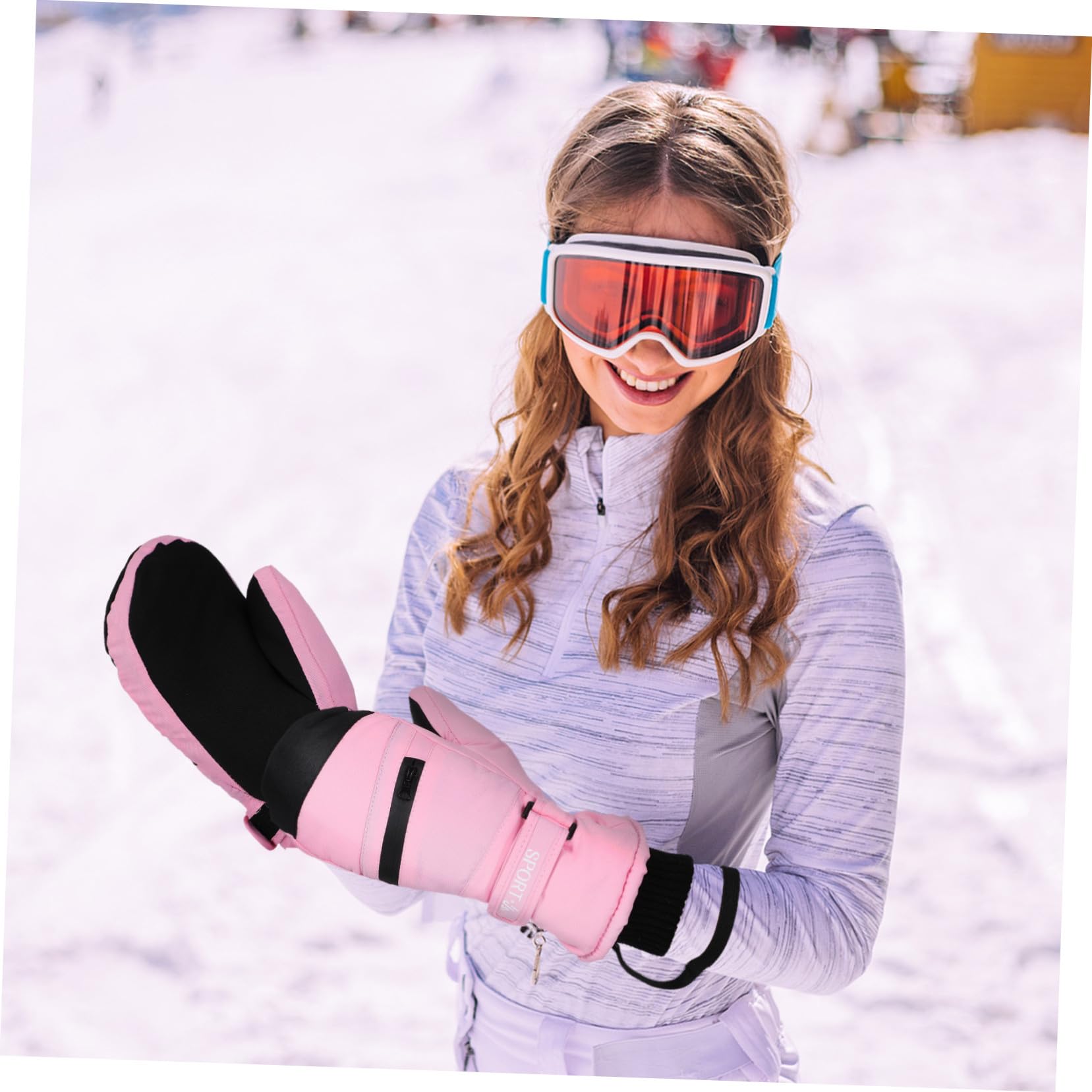 BESPORTBLE Guantes de Esquí Impermeables y Cálidos para Invierno Resistentes al Viento con Pantalla Táctil para Hombre Mujer y Jóvenes Talla Guantes Térmicos Multifunción para Actividades