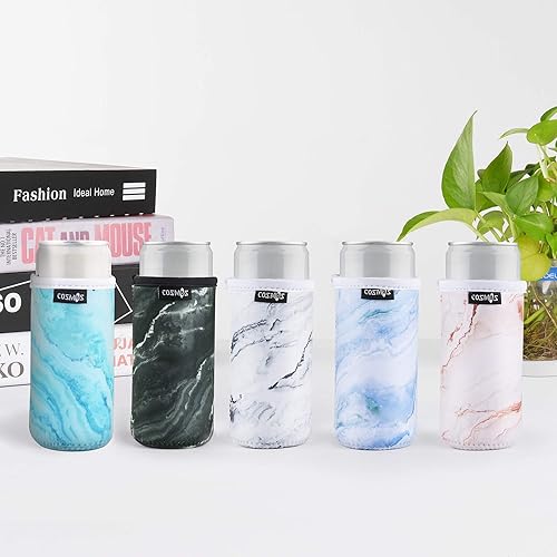 Miniatura 6 de CM Fundas delgadas de neopreno suave para latas, aislantes delgadas, enfriador de latas, soporte para latas de 12 onzas líquidas, bebidas