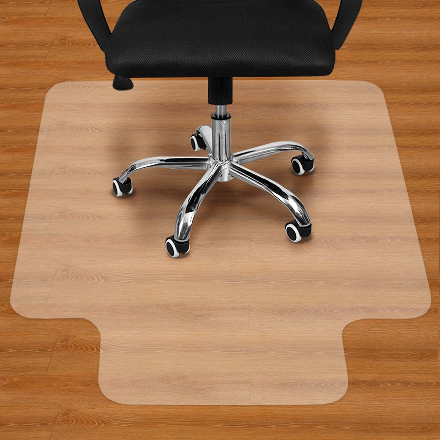 Office Chair Mat for Hardwood Floor - 36"x48" Clear PVC Desk Chair Mat - Heavy Duty Floor Protector for Home or Office - Easy Clean and Flat Without Curling : Office Products