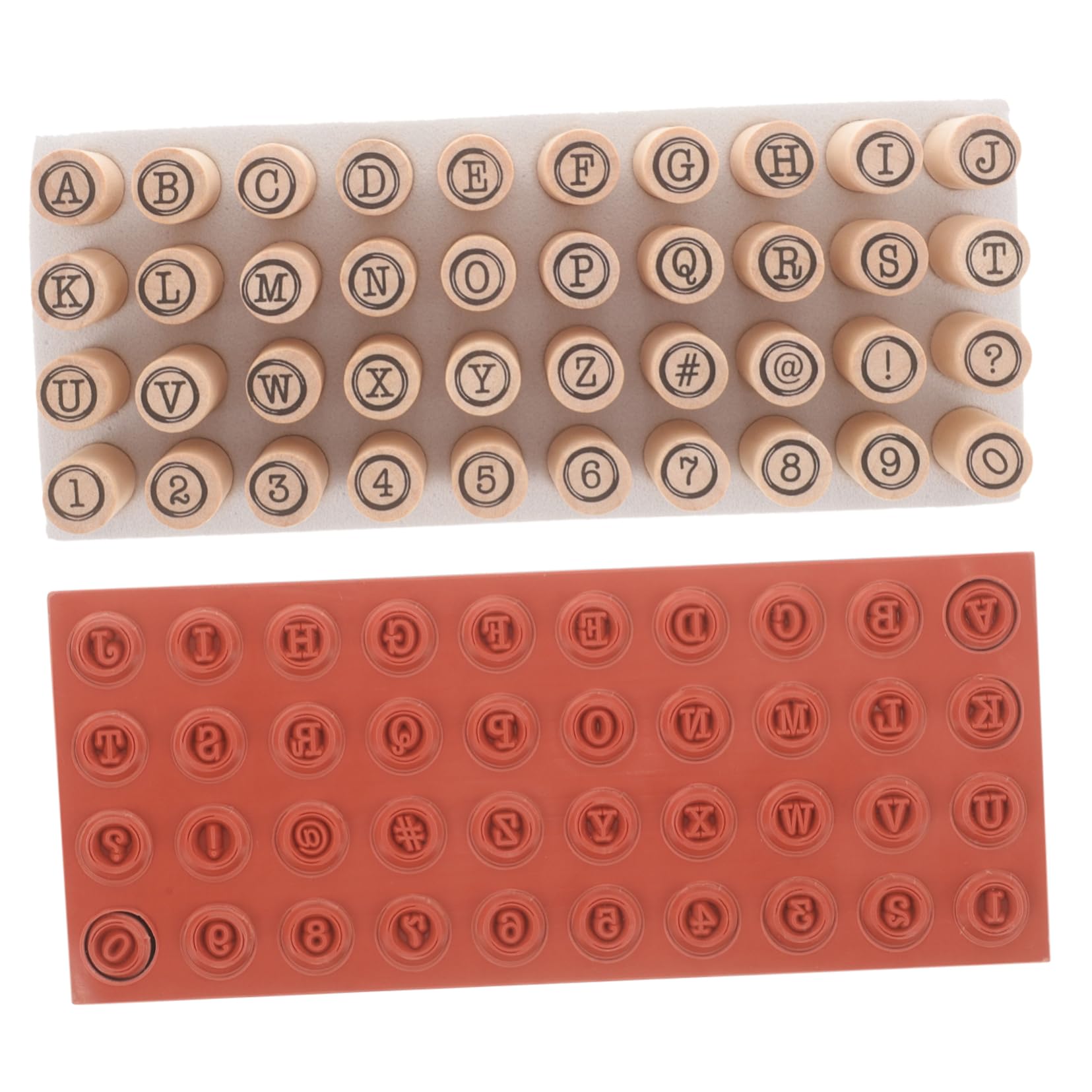HOMSFOU 5 Juegos Sello de alfabeto de madera primero con carta largo sello de scrapbooking de bricolaje sellos de bricolaje para manualidades sellos estampadores