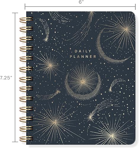 Vista 21 de Fringe Stdio - Agenda diaria sin fechas, 160 páginas, encuadernación en espiral de anillo twing, SE ESTÁNDAR NEGRO (877003)