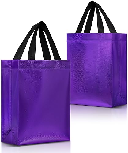 Nush Nush Bolsas de regalo moradas de tamaño mediano Juego de 12 bolsas de regalo reutilizables color morado brillante con un acabado brillante Nush Nush Bolsas de regalo moradas de tamaño mediano Juego de 12 bolsas de regalo reutilizables color morado brillante con un acabado brillante