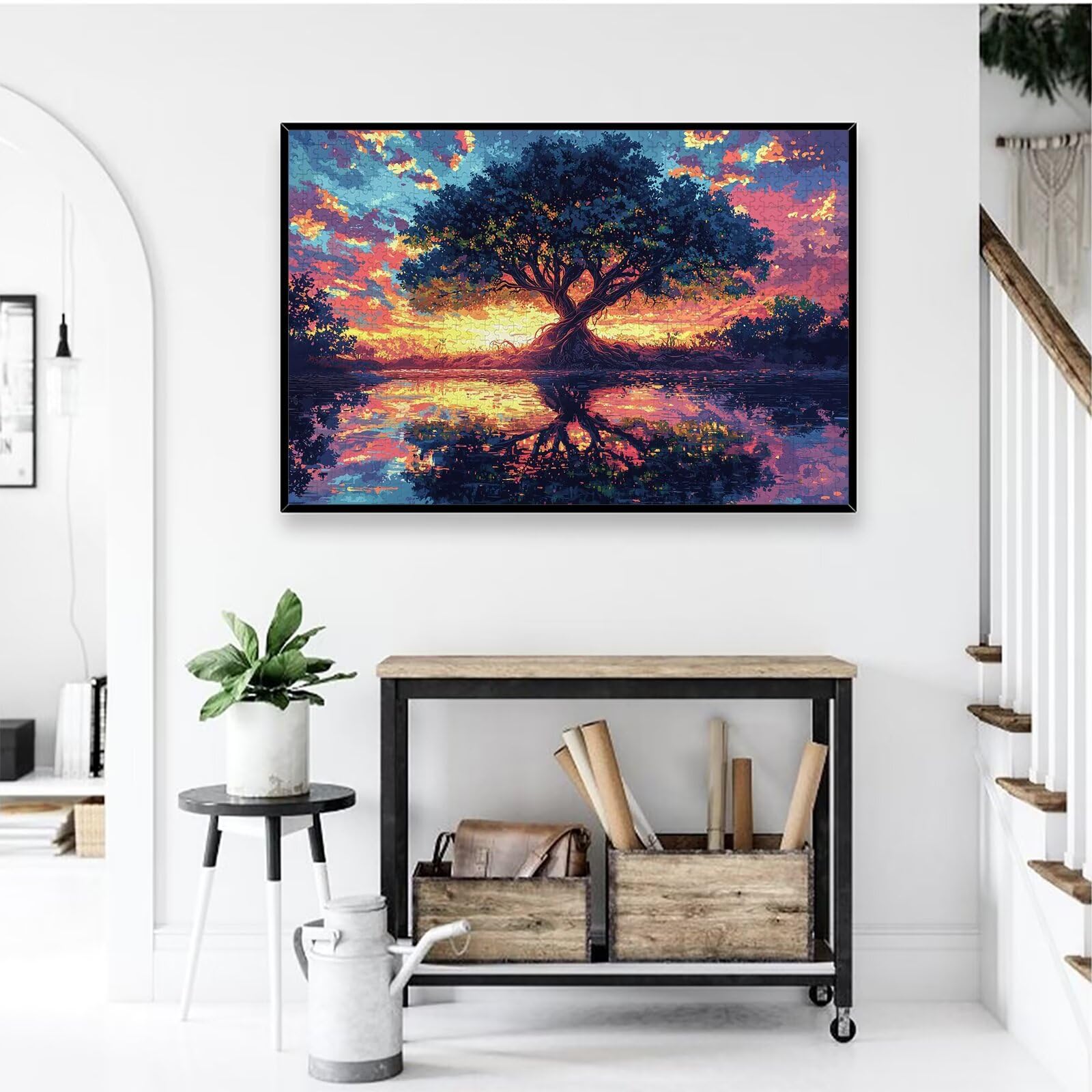 Puzzle 2000 Piezas, Puzzle Paisaje con Caja para Adultos, DIY Atardecer Rompecabezas Madera para Adultos, 2000 Piezas Rompecabezas Desafiante, para Decoracion Hogar, Regalo Mujer, Regalo Hombre, -2824