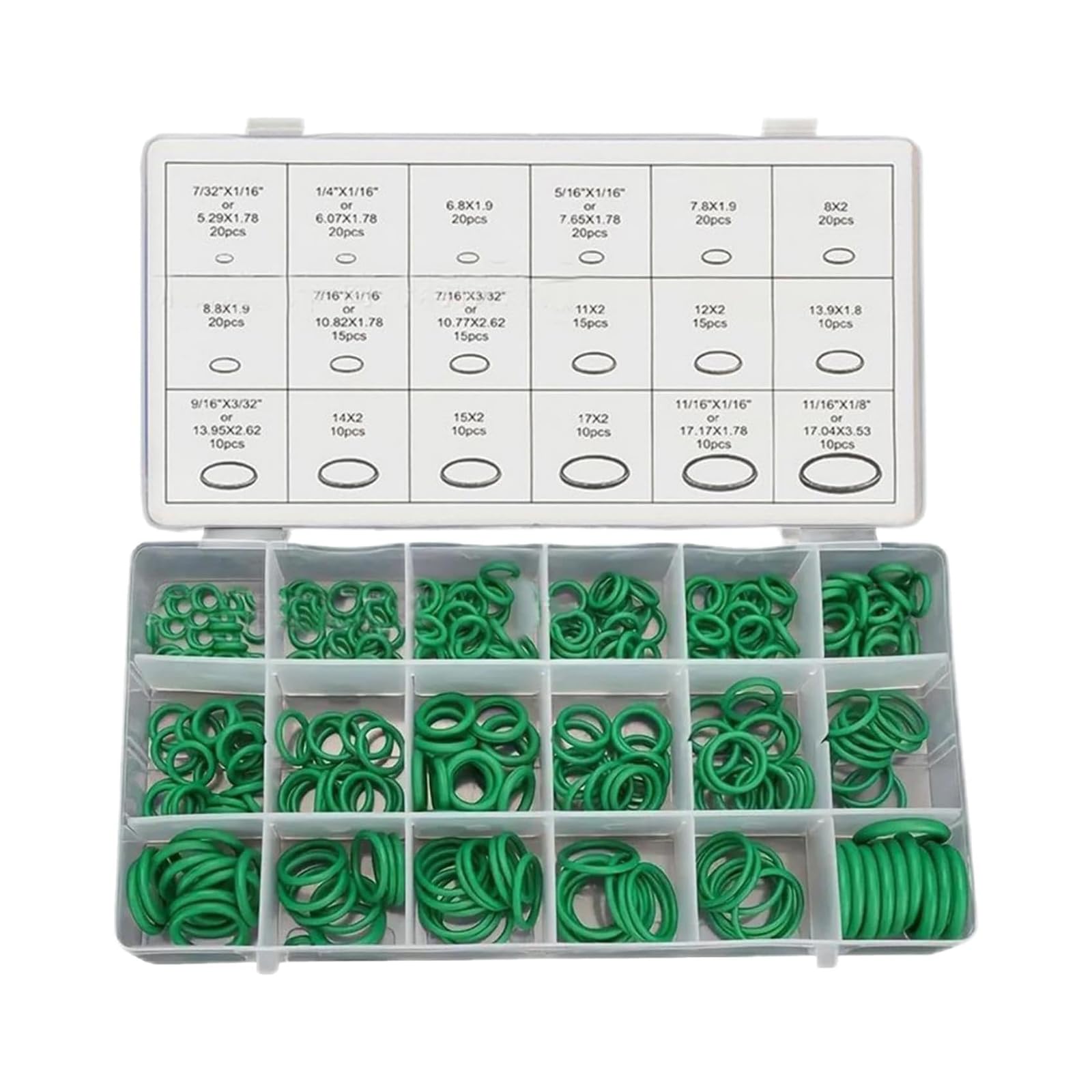 270-Piece Universal A/C Compressor and Automotive O-Ring Gasket Assortment Kit