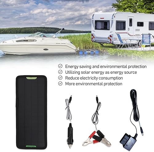 Miniatura 2 de Sun Battery Maintainer  Auto Powers Charger, Motor Vehicle Conditioner, 12V Weatherproof Panel Kit with Stable Output Feature  Perfect Outdoor Car