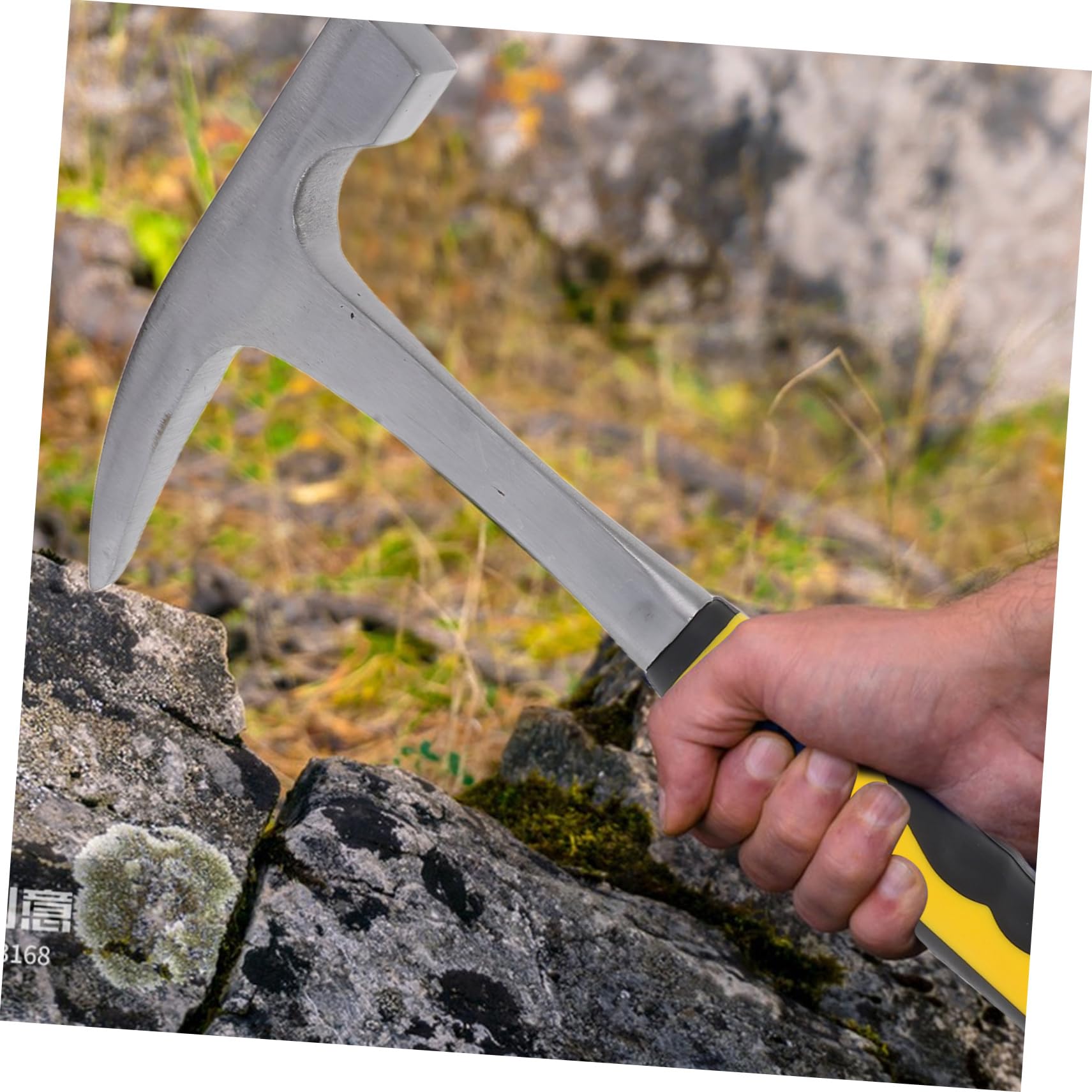 NUOBESTY Martillo Geológico Multiusos con Mango de Tpr y Acero de Alto Carbono, Diseño Ergonómico para Reducir Fatiga en Exploración y Actividades al Aire Libre