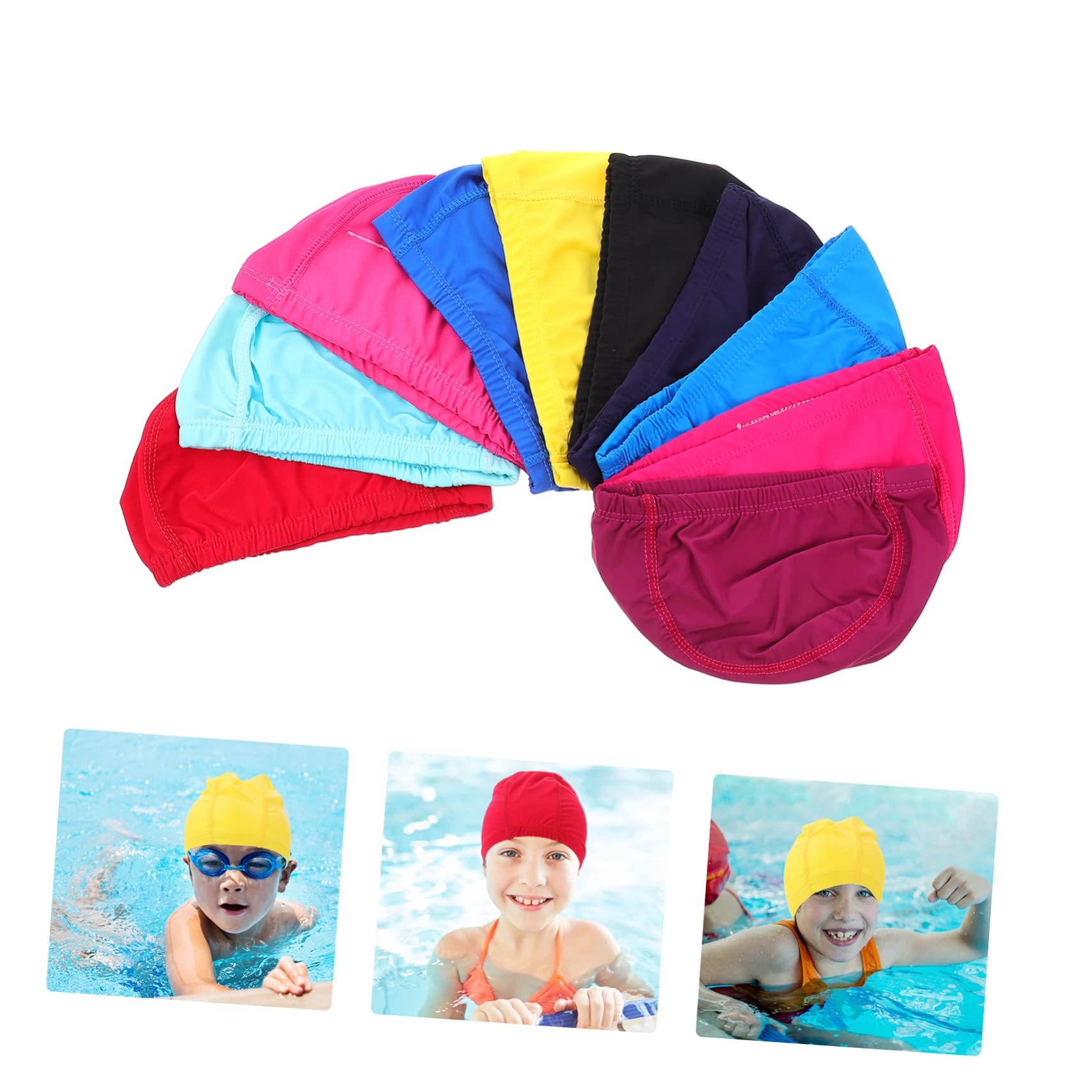 VANZACK Bonnet De Bain Uni Chapeau De Natation Hommes Protecteur De Cheveux De Natation Maillot De Bain Bonnets De Bain Adultes Bonnets De Bain Unisexes Natation Élastique Nylon