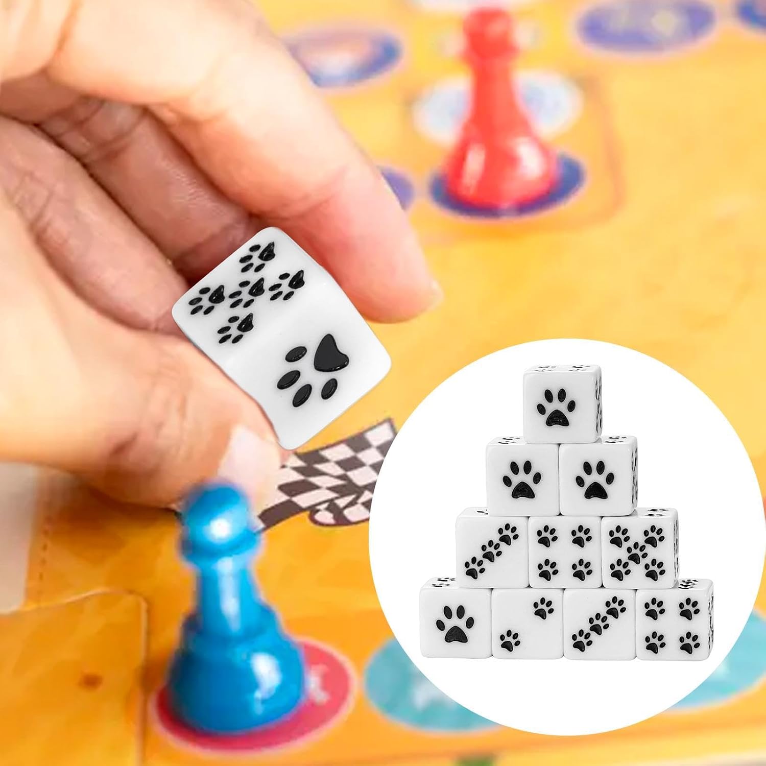 Cute Game Dice - Party Activity, Interactive Tabletop Entertainment Toy | Funny Dice Game - Group Activity for Social Play | Number Cube Party Entertainment Accessory