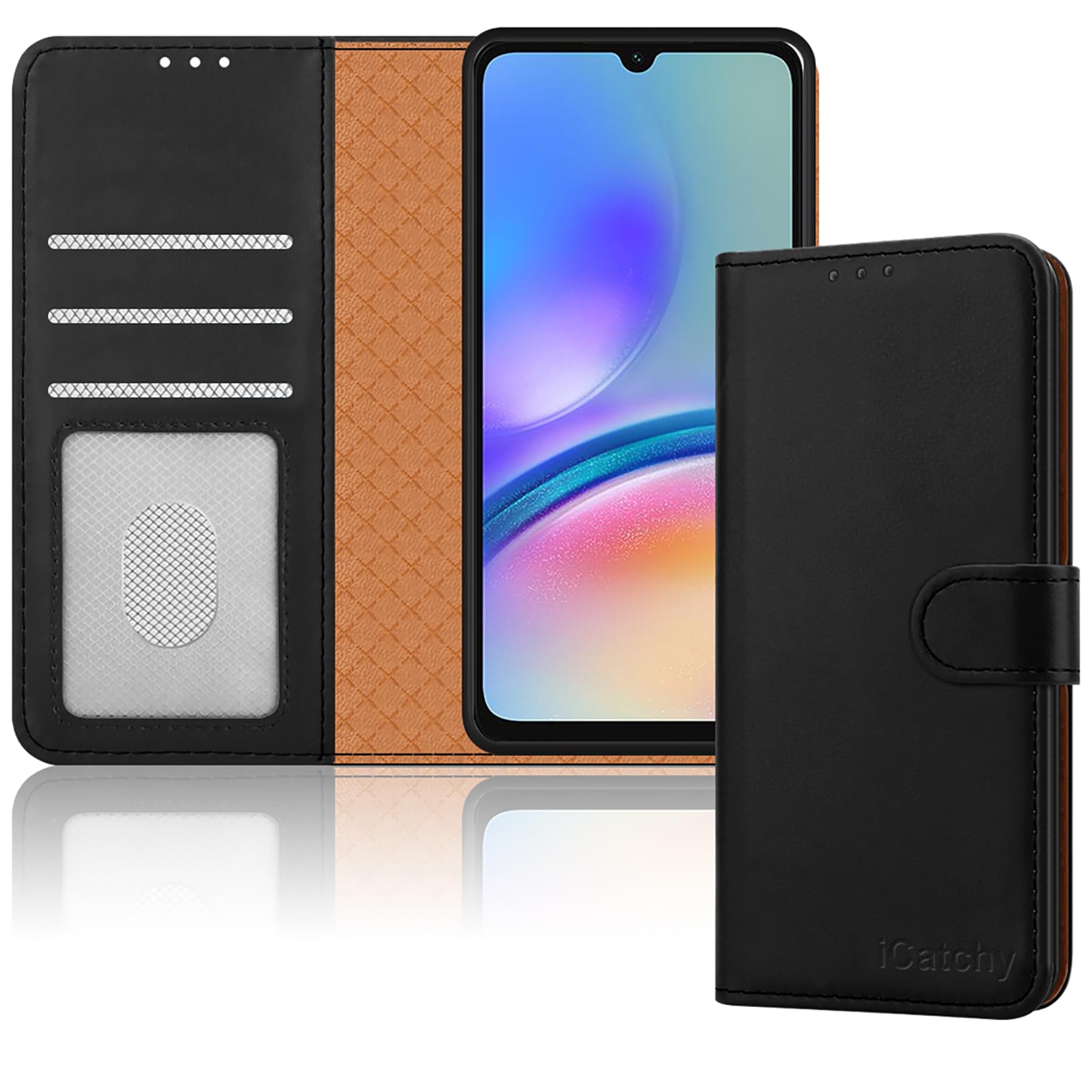ICatchy Custodia Portafoglio In Pelle PU Per Huawei P Smart 2020 – Viola, Con Supporto E Slot Carte