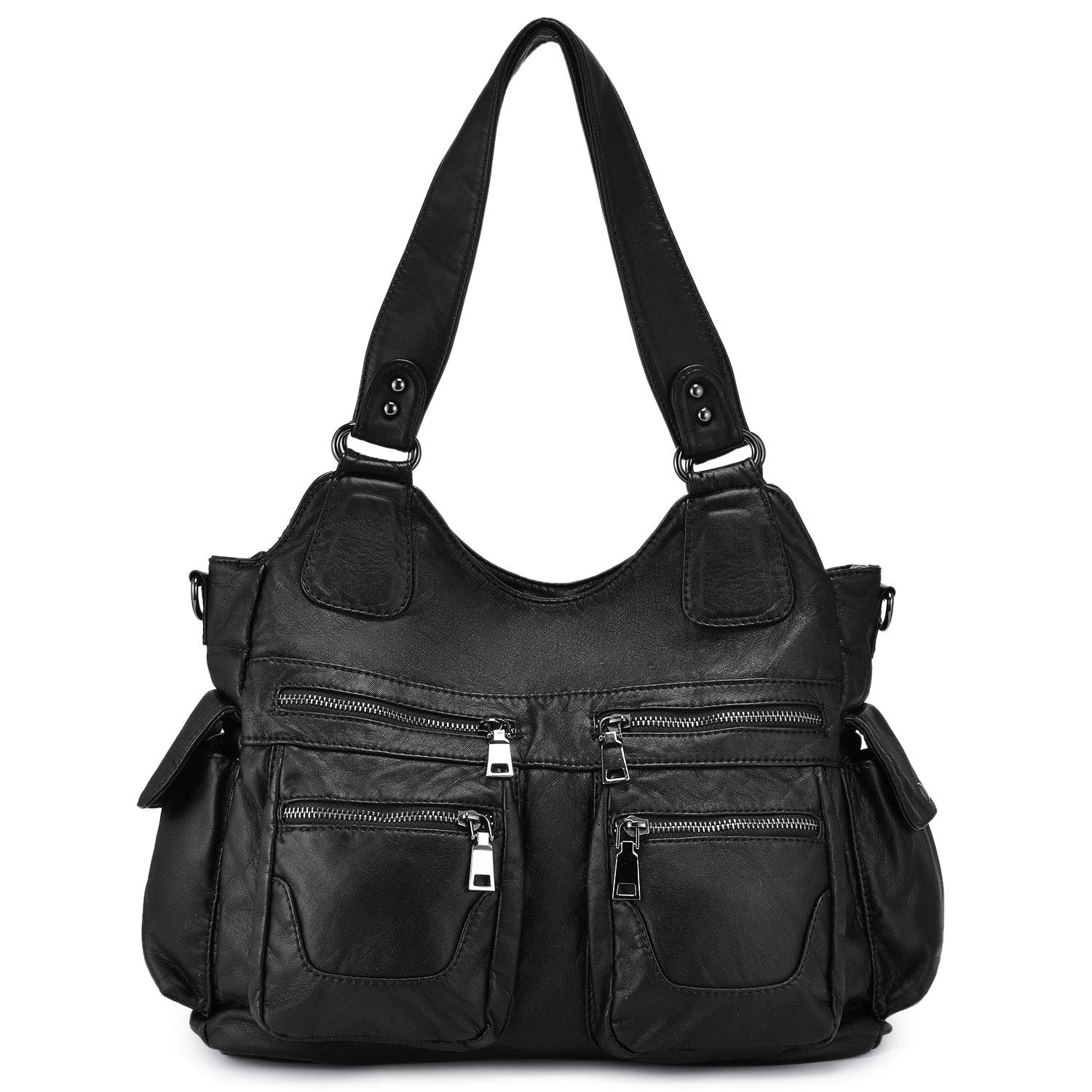 BAIGIO Bolso de hombro de cuero para mujer