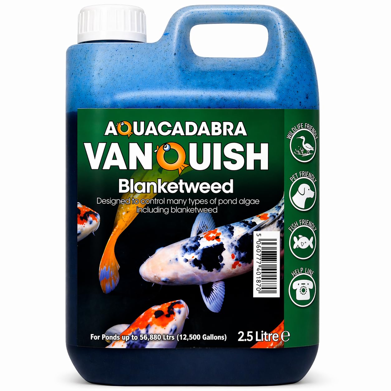 Aquacadabra Vanquish Blanketweed Remover 2.5L – Pond Algae Treatment for Clear Water, Controls Blanketweed & Green Algae, For Koi & Fish