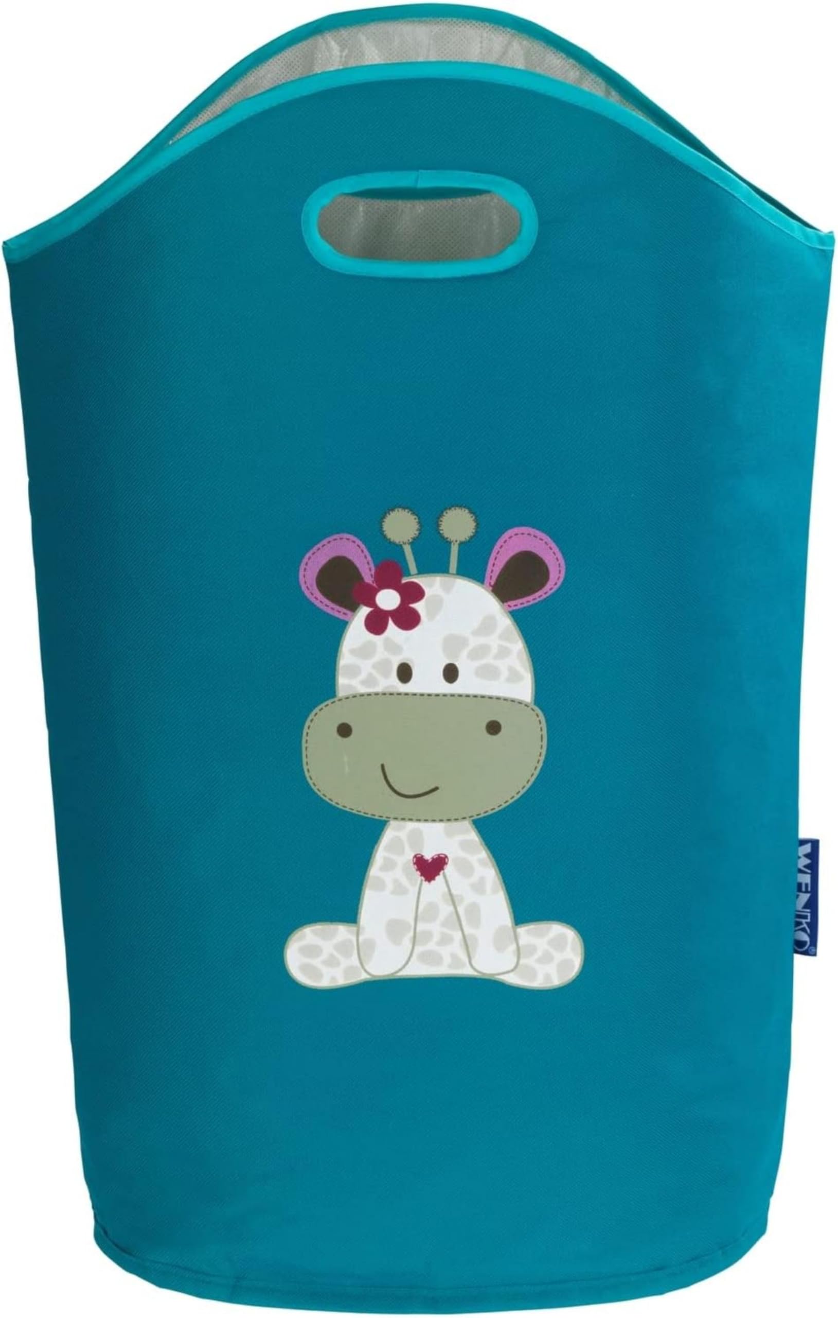WENKO Kosz na pranie Kids Greta Petrol - pojemność kosza na pranie: 24 l, poliester, 40 x 52 x 20 cm, petrol